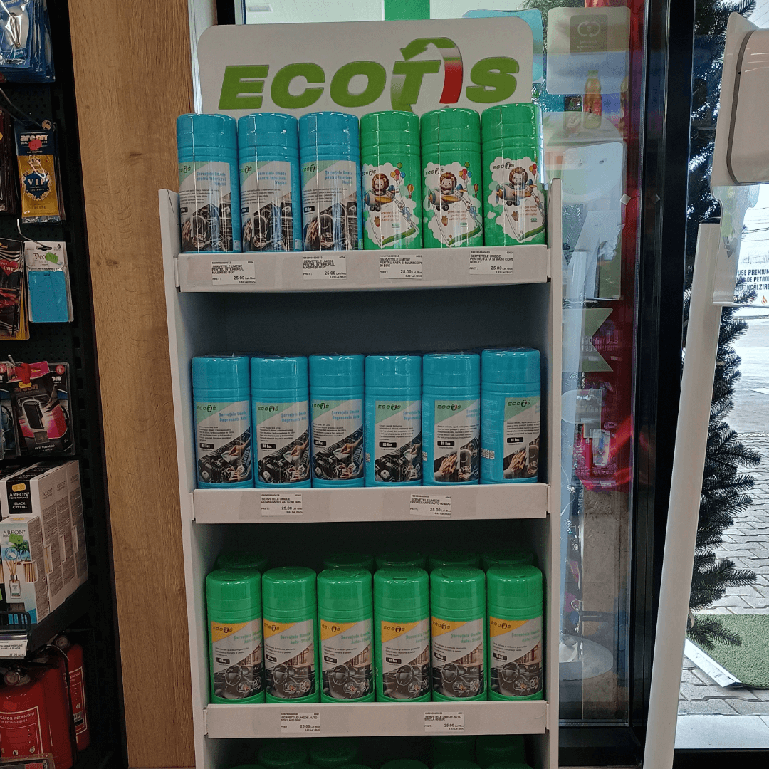 Stand ECOTIS Clean într-un magazin